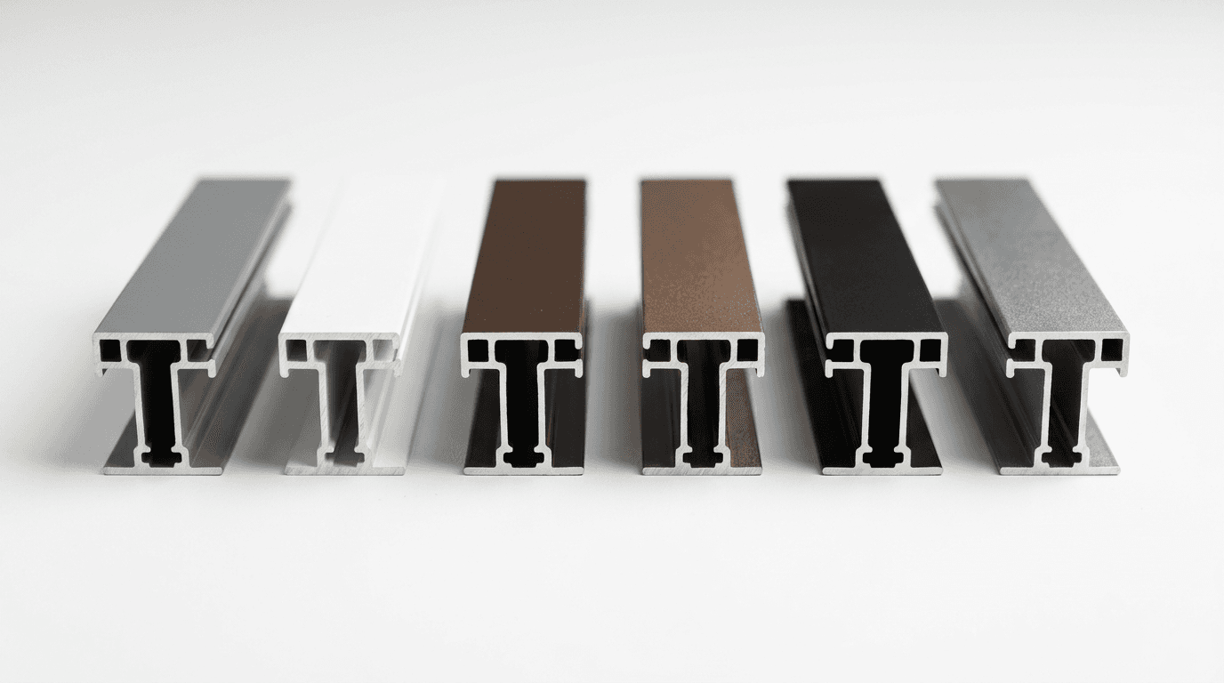 MURO frame colour options including Grey, White, Brown, Metallic Brown, Black, and Metallic Grey